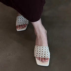 New fashionable woven hollow mesh shoes for women in autumn