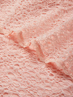 Pink 3D Floral Lace Classic One Shoulder Sleeveless Mermaid Gown Dress
