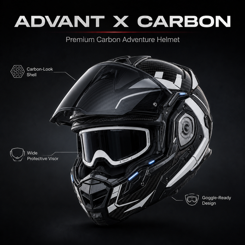 ADVANT X Carbon Adventure Helmet-DOT & ECE safety certified