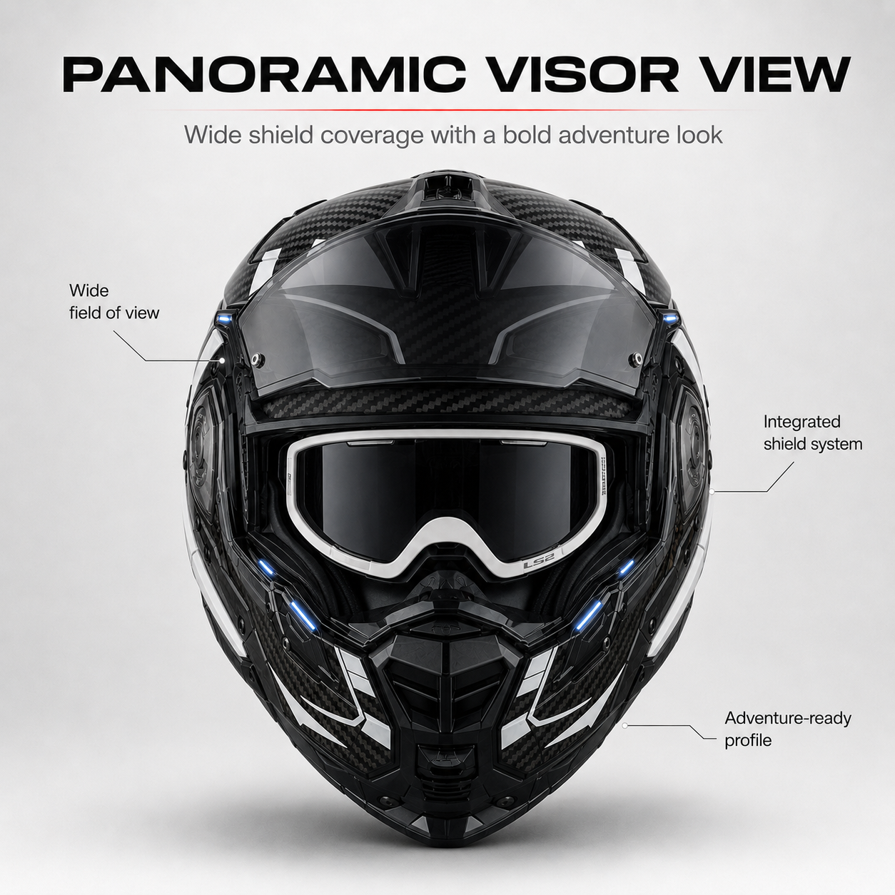ADVANT X Carbon Adventure Helmet-DOT & ECE safety certified