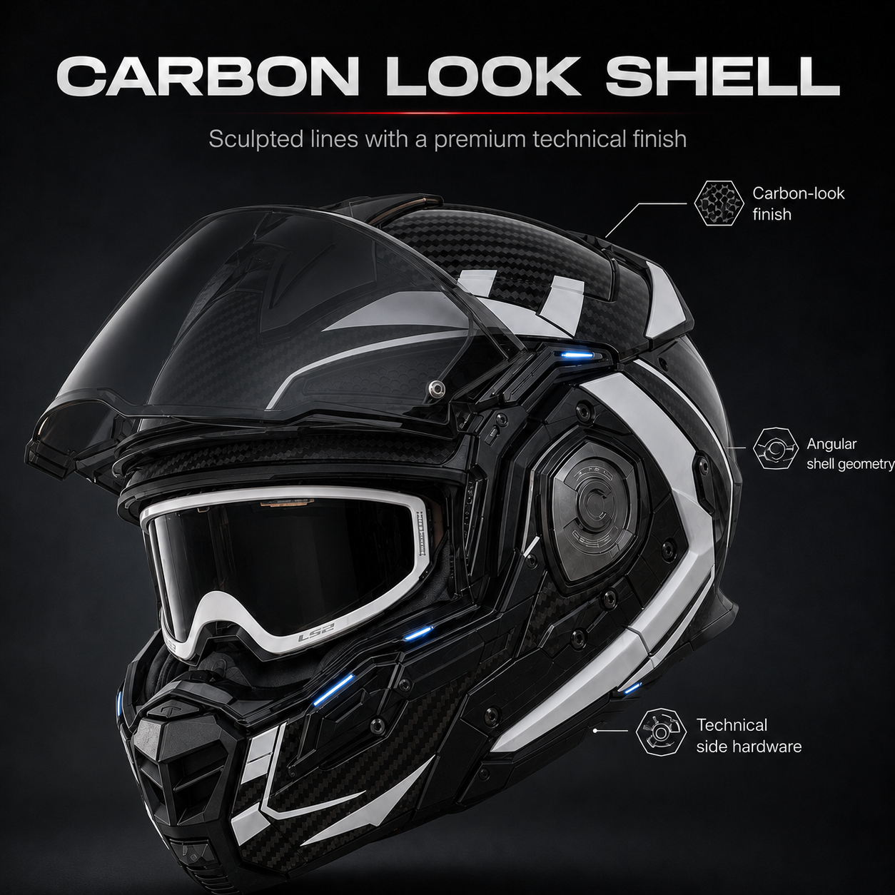 ADVANT X Carbon Adventure Helmet-DOT & ECE safety certified