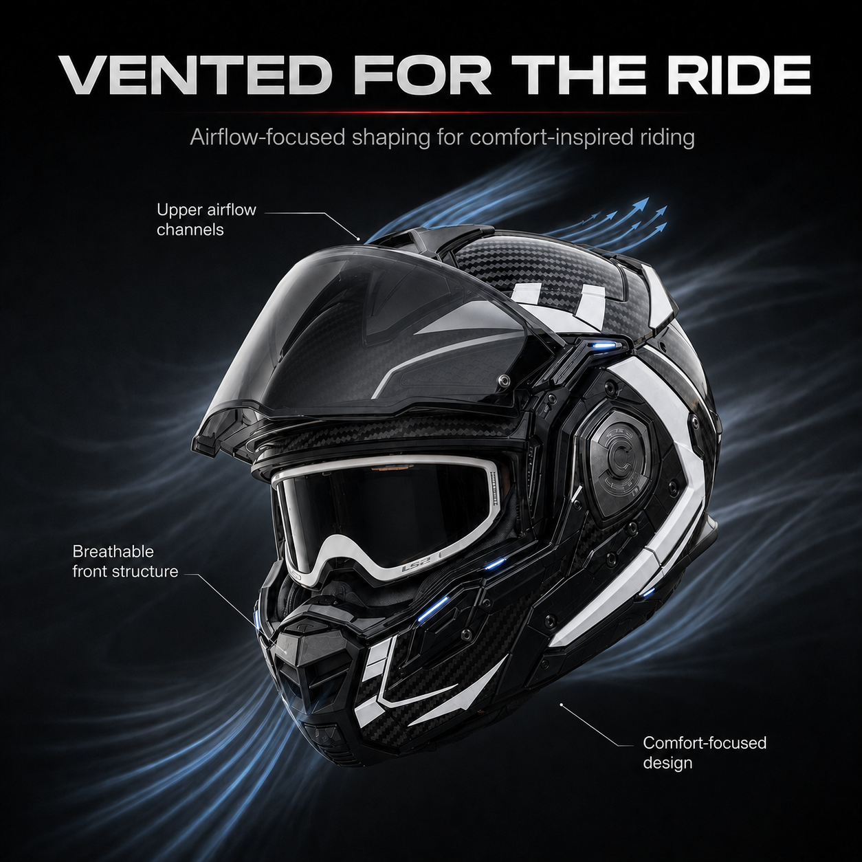 ADVANT X Carbon Adventure Helmet-DOT & ECE safety certified