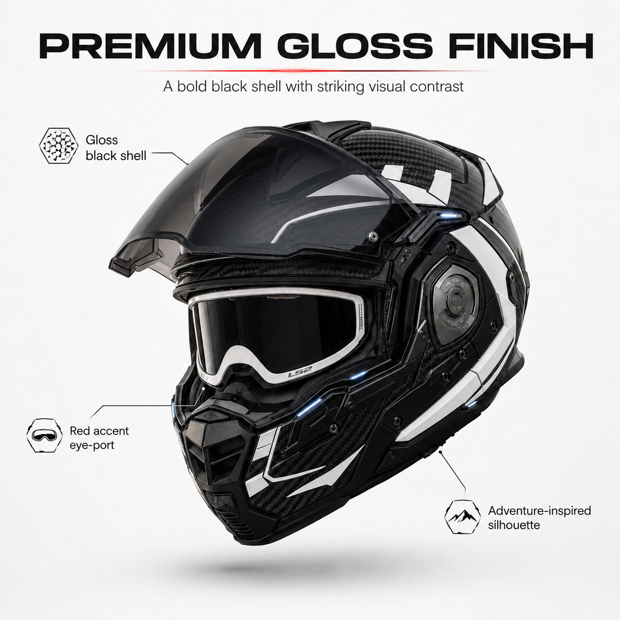 ADVANT X Carbon Adventure Helmet-DOT & ECE safety certified