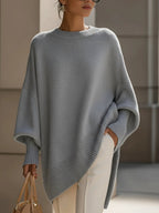 Oversized Knit Poncho Sweater