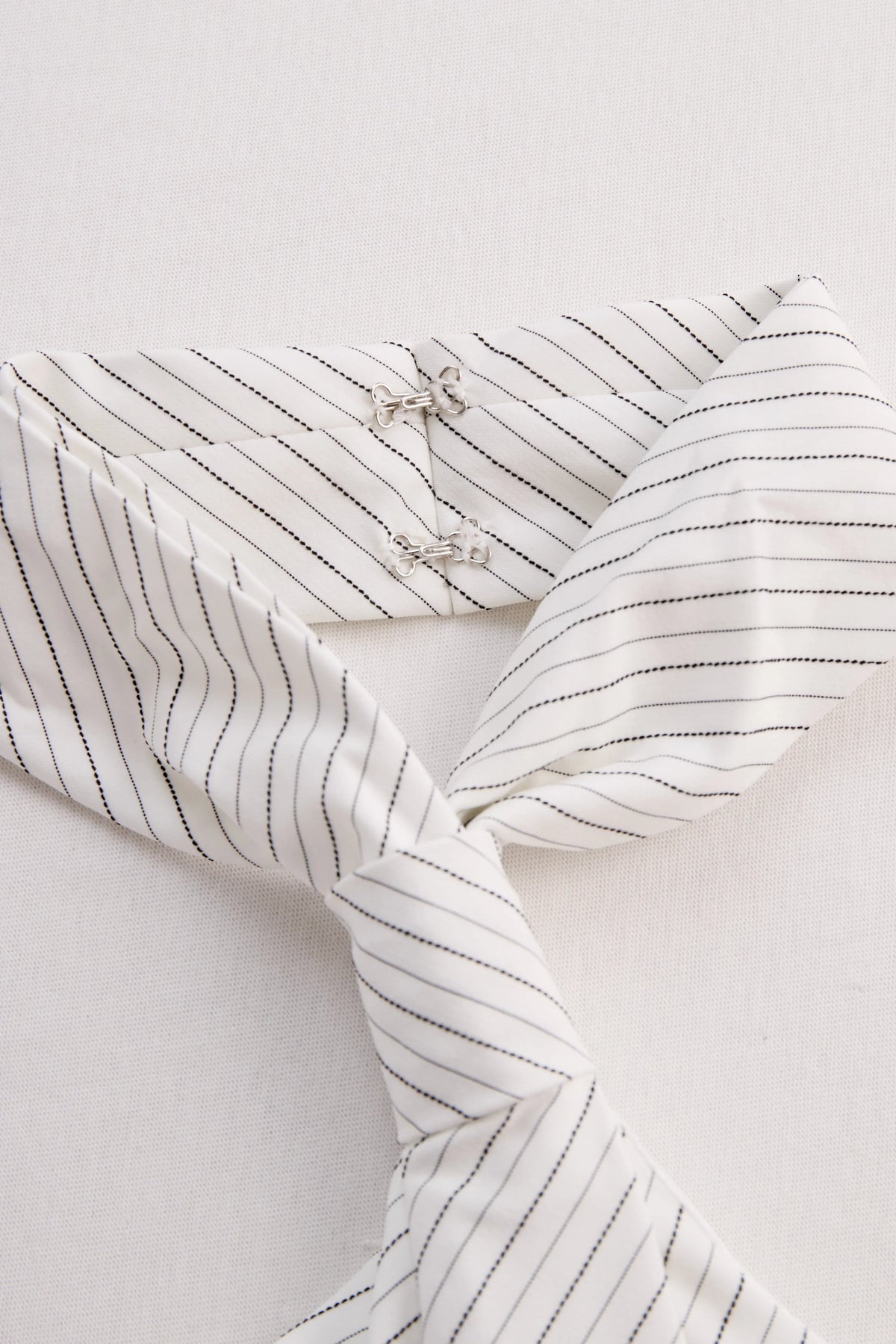 Striped Halter-Neck Knot Front Blouse